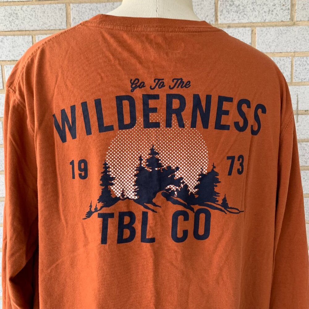 TIMBERLAND MENS  RUSTED  ORANGE COTTON SHIRT SIZE L  MADE IN INDIA - Picture 6 of 8